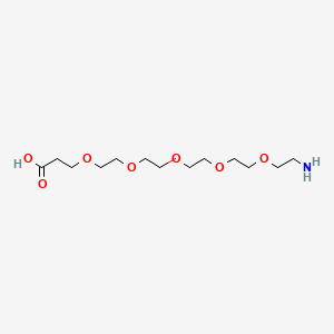 1-Amino-3,6,9,12,15-pentaoxaoctadecan-18-oic acid chemical structure (CAS 1191078-74-6)