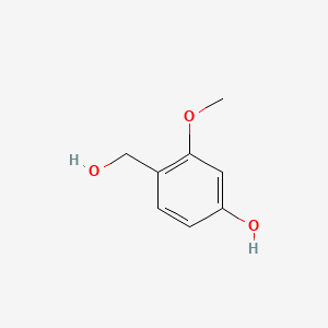 4-(Hydroxymethyl)-3-methoxyphenol chemical structure (CAS 119138-29-3)