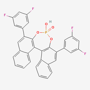 (11BR)-2,6-bis(3,5-difluorophenyl)-4-hydroxydinaphtho[2,1-d:1',2'-f][1,3,2]dioxaphosphepine 4-oxide chemical structure (CAS 1191451-23-6)