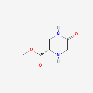 (S)-Methyl 5-oxopiperazine-2-carboxylate chemical structure (CAS 1191885-41-2)
