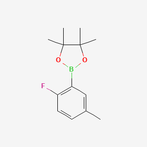 2-(2-Fluoro-5-methylphenyl)-4,4,5,5-tetramethyl-1,3,2-dioxaborolane chemical structure (CAS 1192045-84-3)