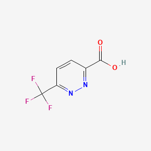 6-(Trifluoromethyl)pyridazine-3-carboxylic acid chemical structure (CAS 1192155-05-7)