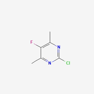 2-Chloro-5-fluoro-4,6-dimethylpyrimidine chemical structure (CAS 1192479-36-9)