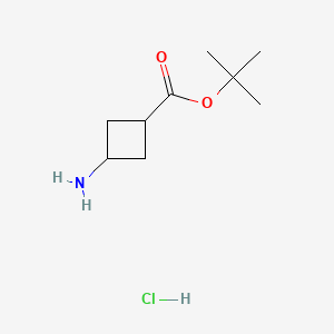 cis-tert-Butyl 3-aminocyclobutanecarboxylate hydrochloride chemical structure (CAS 1192549-09-9)