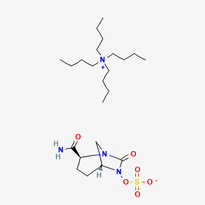 Tetrabutylammonium (1R,2S,5R)-2-carbamoyl-7-oxo-1,6-diazabicyclo[3.2.1]octan-6-yl sulfate chemical structure (CAS 1192651-80-1)