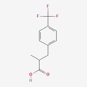 2-(4-(Trifluoromethyl)benzyl)propanoic acid chemical structure (CAS 1192772-71-6)
