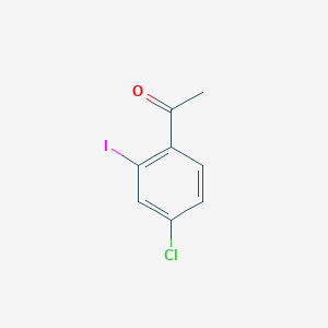 1-(4-Chloro-2-iodophenyl)ethan-1-one chemical structure (CAS 1192931-73-9)