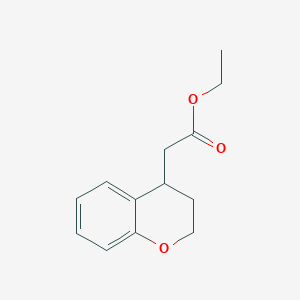 Ethyl 2-(chroman-4-yl)acetate chemical structure (CAS 119304-96-0)