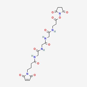 2,5-Dioxopyrrolidin-1-yl 17-(2,5-dioxo-2,5-dihydro-1H-pyrrol-1-yl)-5,8,11,14-tetraoxo-4,7,10,13-tetraazaheptadecanoate chemical structure (CAS 1193111-65-7)