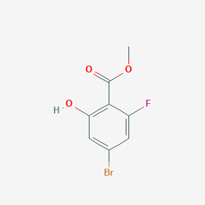 Methyl 4-bromo-2-fluoro-6-hydroxybenzoate chemical structure (CAS 1193162-18-3)
