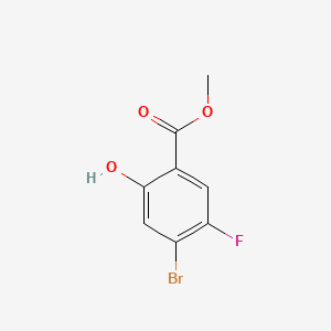 Methyl 4-bromo-5-fluoro-2-hydroxybenzoate chemical structure (CAS 1193162-25-2)