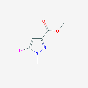 Methyl 5-iodo-1-methyl-1H-pyrazole-3-carboxylate chemical structure (CAS 1193244-87-9)