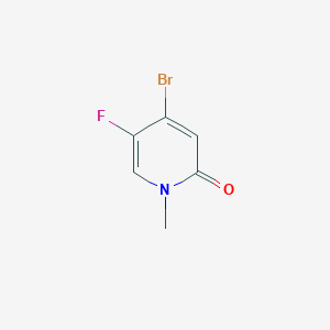 4-Bromo-5-fluoro-1-methylpyridin-2(1H)-one chemical structure (CAS 1193334-87-0)