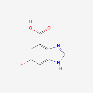 6-Fluoro-1H-benzo[d]imidazole-4-carboxylic acid chemical structure (CAS 1193387-31-3)