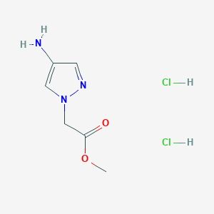 Methyl 2-(4-amino-1H-pyrazol-1-yl)acetate dihydrochloride chemical structure (CAS 1193387-88-0)