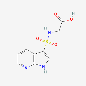 2-(1H-Pyrrolo[2,3-b]pyridine-3-sulfonamido)acetic acid chemical structure (CAS 1193387-93-7)
