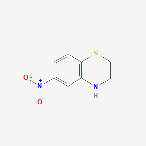 6-Nitro-3,4-dihydro-2H-benzo[b][1,4]thiazine chemical structure (CAS 1193387-98-2)