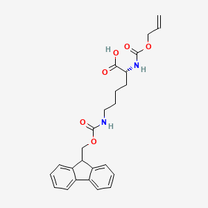 N6-(((9H-Fluoren-9-yl)methoxy)carbonyl)-N2-((allyloxy)carbonyl)-D-lysine chemical structure (CAS 1193642-32-8)