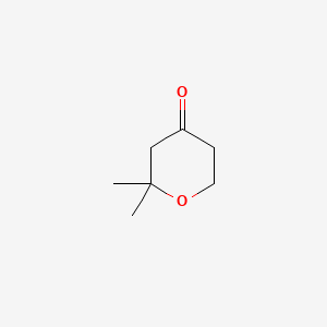 2,2-Dimethyltetrahydropyran-4-one chemical structure (CAS 1194-16-7)
