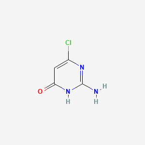 2-Amino-6-chloropyrimidin-4(3H)-one chemical structure (CAS 1194-21-4)