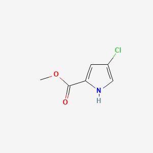Methyl 4-chloro-1H-pyrrole-2-carboxylate chemical structure (CAS 1194-96-3)