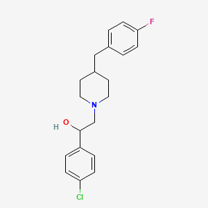 1-(4-Chlorophenyl)-2-(4-(4-fluorobenzyl)piperidin-1-yl)ethan-1-ol chemical structure (CAS 119431-25-3)