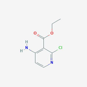 Ethyl 4-amino-2-chloronicotinate chemical structure (CAS 1194341-67-7)