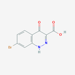 7-Bromo-4-oxo-1,4-dihydrocinnoline-3-carboxylic acid chemical structure (CAS 1194373-85-7)