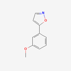 5-(3-Methoxyphenyl)isoxazole chemical structure (CAS 1194374-23-6)