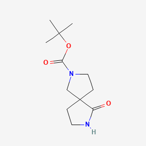 tert-Butyl 6-oxo-2,7-diazaspiro[4.4]nonane-2-carboxylate chemical structure (CAS 1194376-44-7)