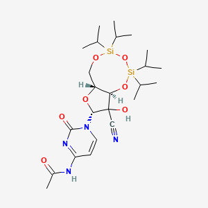 N-(1-((6aR,8R,9aR)-9-Cyano-9-hydroxy-2,2,4,4-tetraisopropyltetrahydro-6H-furo[3,2-f][1,3,5,2,4]trioxadisilocin-8-yl)-2-oxo-1,2-dihydropyrimidin-4-yl)acetamide chemical structure (CAS 1194441-31-0)