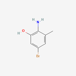 2-Amino-5-bromo-3-methylphenol chemical structure (CAS 1194760-84-3)