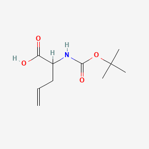 2-((tert-Butoxycarbonyl)amino)pent-4-enoic acid chemical structure (CAS 119479-32-2)