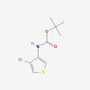 tert-Butyl (4-bromothiophen-3-yl)carbamate chemical structure (CAS 119485-57-3)