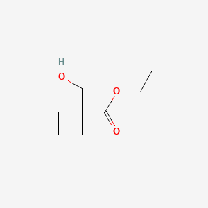 Ethyl 1-(hydroxymethyl)cyclobutane-1-carboxylate chemical structure (CAS 1195-81-9)