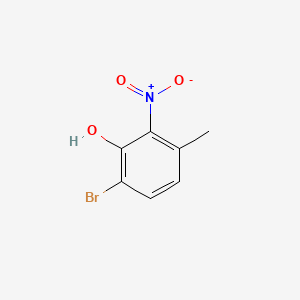 6-Bromo-3-methyl-2-nitrophenol chemical structure (CAS 1195533-07-3)