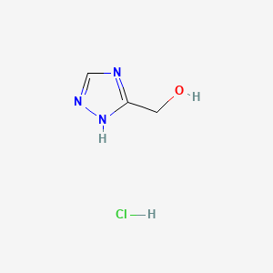 (1H-1,2,4-triazol-5-yl)methanol hydrochloride chemical structure (CAS 1195596-30-5)