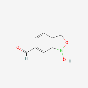 1-Hydroxy-1,3-dihydro-2,1-benzoxaborole-6-carbaldehyde chemical structure (CAS 1195621-94-3)