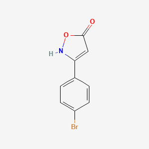 3-(4-Bromophenyl)isoxazol-5(2H)-one chemical structure (CAS 1195674-03-3)