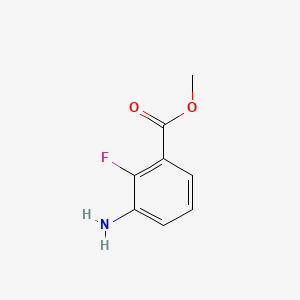 Methyl 3-amino-2-fluorobenzoate chemical structure (CAS 1195768-18-3)