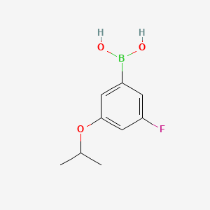 (3-Fluoro-5-isopropoxyphenyl)boronic acid chemical structure (CAS 1195945-65-3)