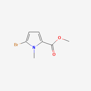 Methyl 5-bromo-1-methyl-1H-pyrrole-2-carboxylate chemical structure (CAS 1196-07-2)