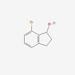 7-Bromo-2,3-dihydro-1H-inden-1-ol chemical structure (CAS 1196049-18-9)
