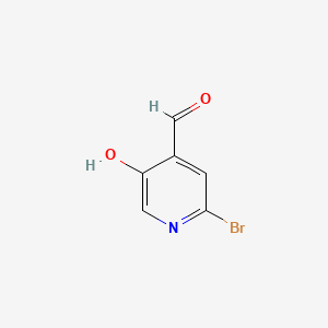 2-Bromo-5-hydroxyisonicotinaldehyde chemical structure (CAS 1196145-13-7)