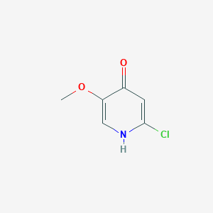 2-Chloro-5-methoxypyridin-4-ol chemical structure (CAS 1196145-74-0)