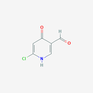 6-Chloro-4-hydroxynicotinaldehyde chemical structure (CAS 1196152-22-3)