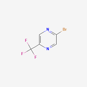 2-Bromo-5-(trifluoromethyl)pyrazine chemical structure (CAS 1196152-38-1)