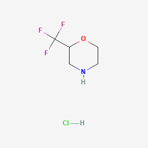 2-(Trifluoromethyl)morpholine hydrochloride chemical structure (CAS 1196152-51-8)