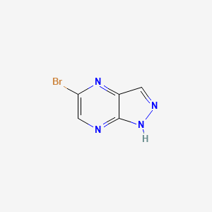 5-Bromo-1H-pyrazolo[3,4-b]pyrazine chemical structure (CAS 1196152-90-5)