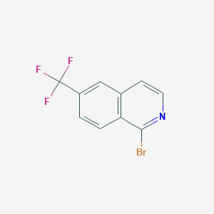 1-Bromo-6-(trifluoromethyl)isoquinoline chemical structure (CAS 1196152-93-8)